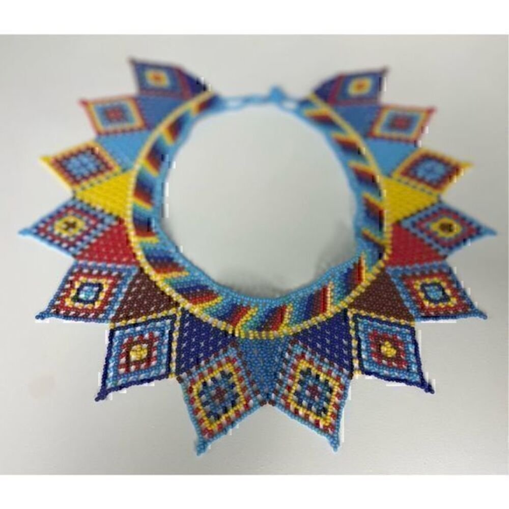 New Beautiful Handmade Colorful Beaded Mexican Collar Necklace